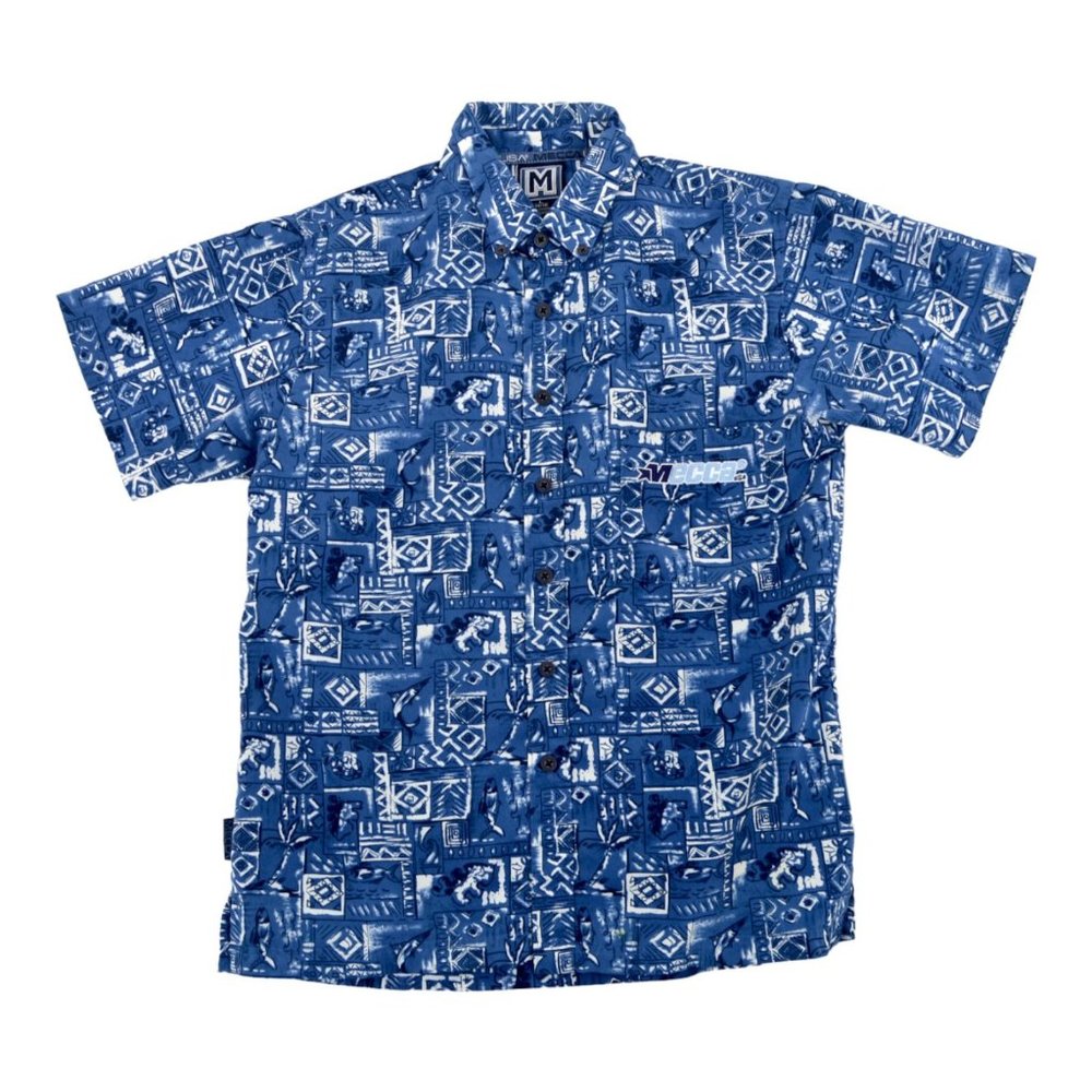 Mecca Hawaiian Shirt Young‎ Large(14/16) Made in USA Short Sleeve